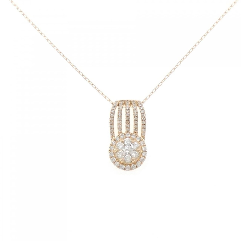 K18PG Hoa Kim Cương Dây Chuyền 0.75CT - Hàng hiệu Chính hãng 862357