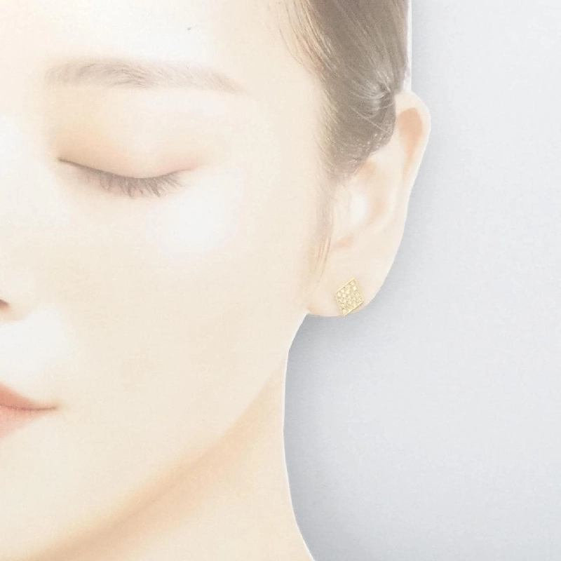 Bông tai kim cương hình bài 0.09CT một bên - Hàng hiệu Authentic 847772