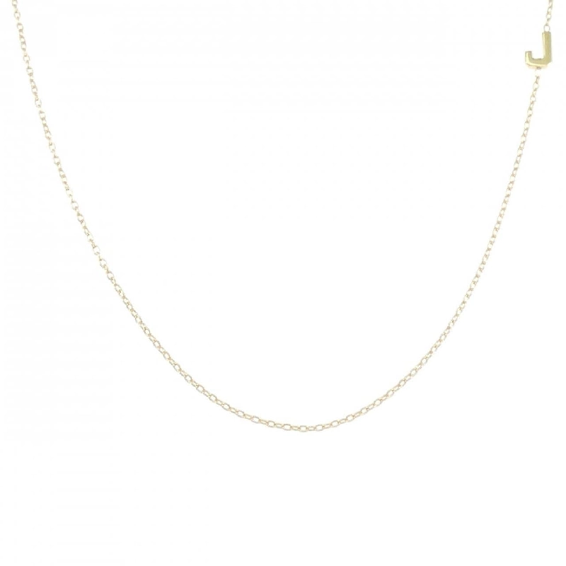 K18YG Chữ cái J Dây chuyền - Hàng hiệu Chính hãng 860370