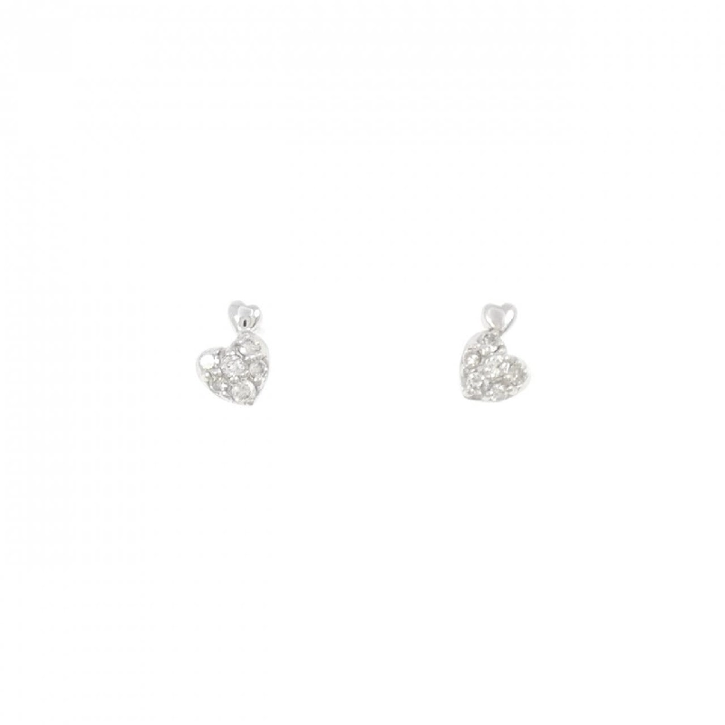 K18WG Bông tai kim cương hình trái tim 0.10CT - Hàng hiệu chính hãng 872819