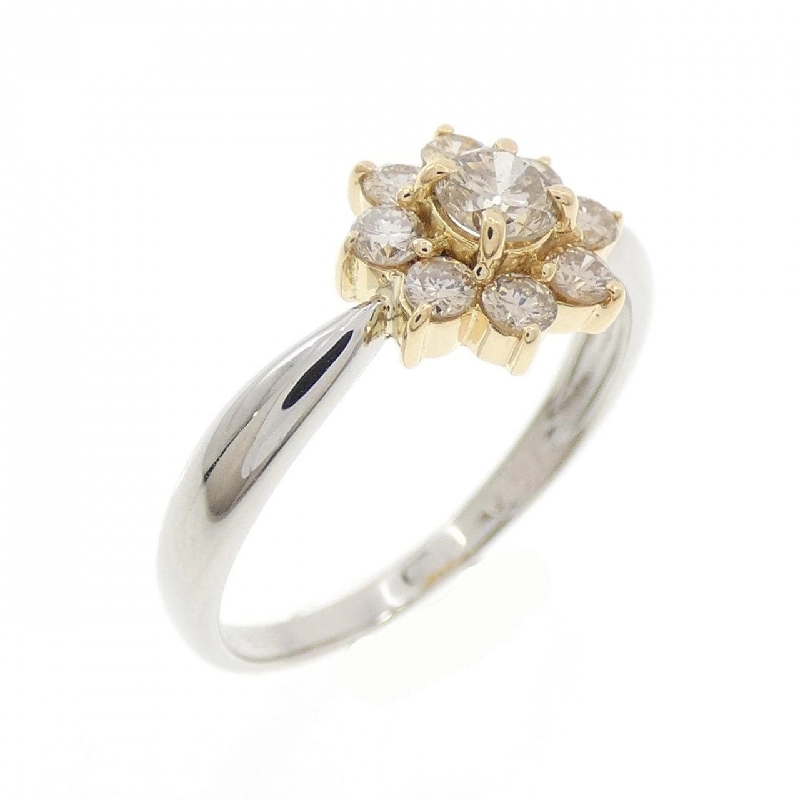 Nhẫn kim cương hoa K18YG/PT900 0.50CT - Hàng hiệu Authentic 852691