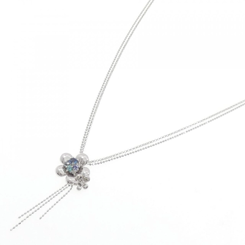 K18WG Hoa Đá Màu Dây Chuyền - Hàng hiệu Chính hãng 857726