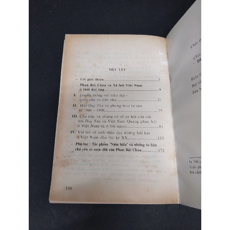Phan Bội Châu và xã hội Việt Nam ở thời đại ông mới 80% bẩn bìa, ố vàng 1998 HCM2110 G.Boudarel LỊCH SỬ - CHÍNH TRỊ - TRIẾT HỌC 917966