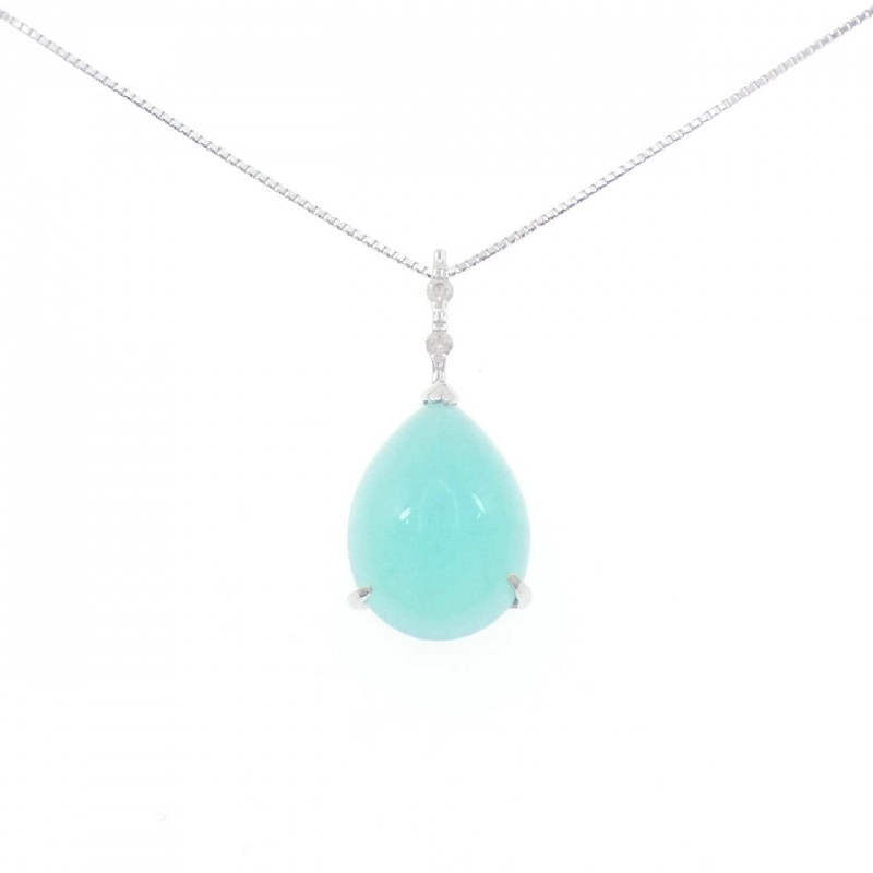 K18WG Đá ngọc bích Dây chuyền - Hàng hiệu Authentic 857427