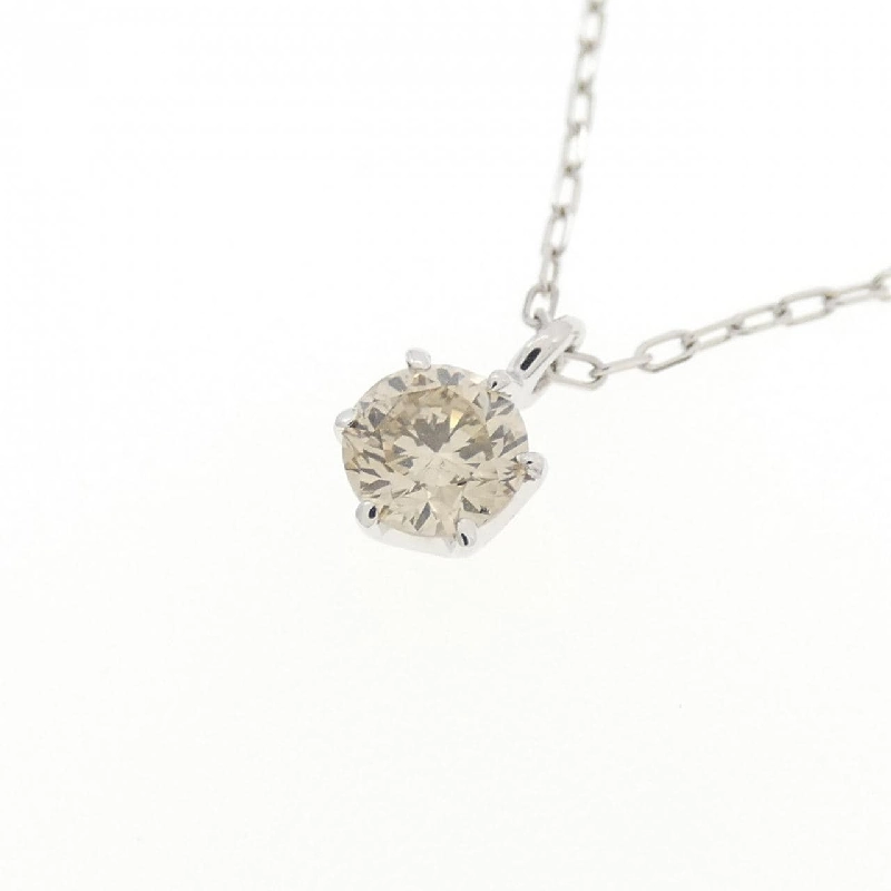 K18WG Solitaire Dây chuyền kim cương 0.20CT - Hàng hiệu Chính hãng 863826