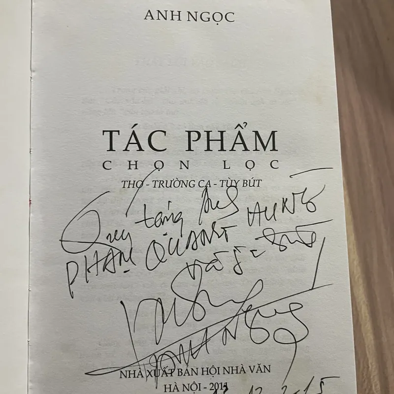 Anh Ngọc - TÁC PHÂM CHON LOC THƠ, TRƯỜNG CA, TÙY BÚT 712480