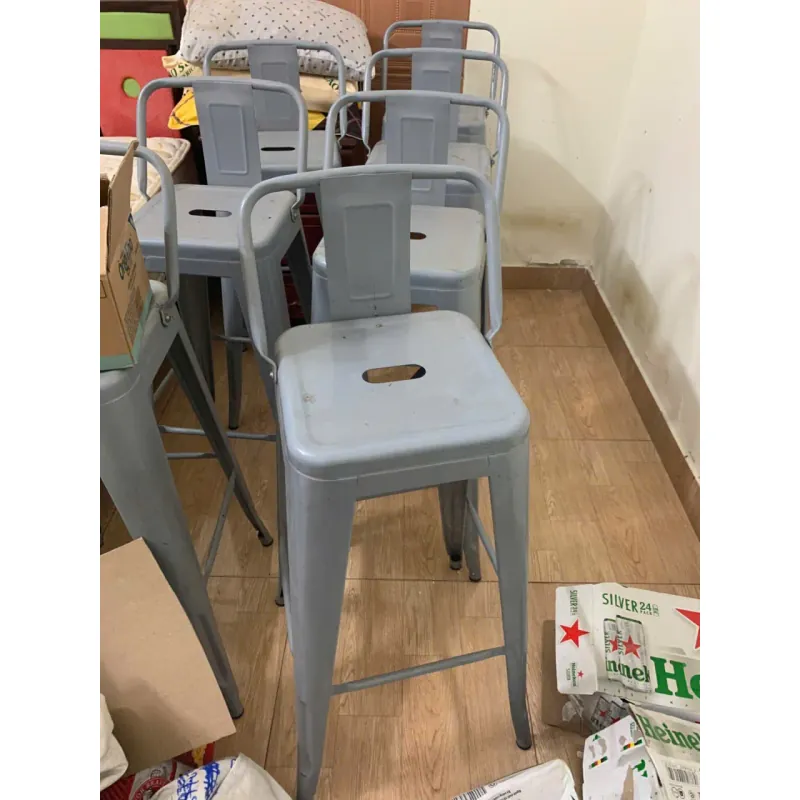 Thanh Lý Combo 10 ghế Bar cao cấp có Lưng (Sắt, sơn tỉnh điện, dày, đẹp) (bán lẽ 399k/1ái) 567808