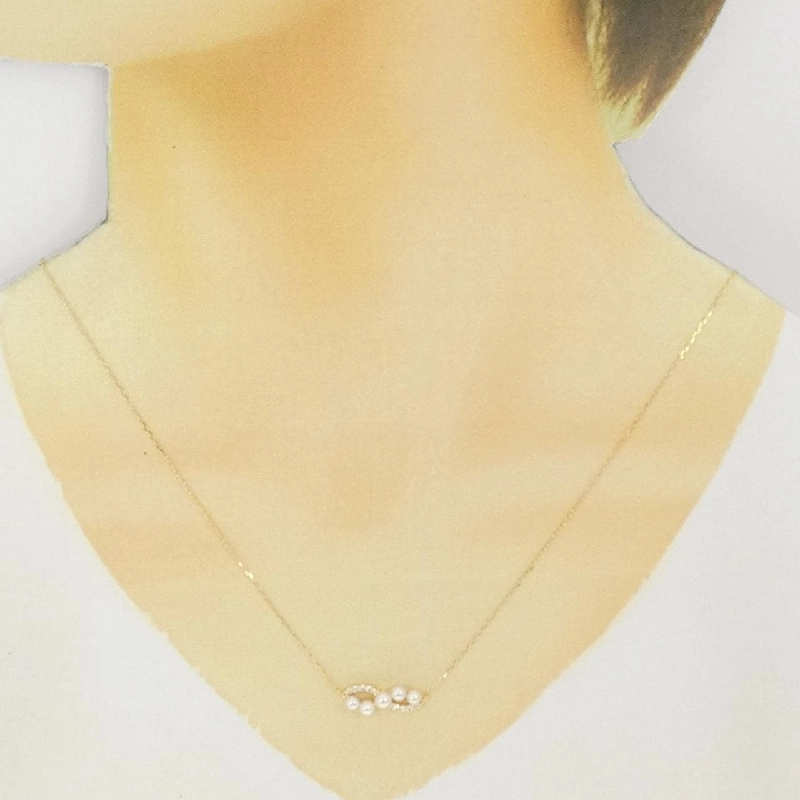 K18YG Ngọc trai Akoya Dây chuyền - Hàng hiệu Chính hãng 856674