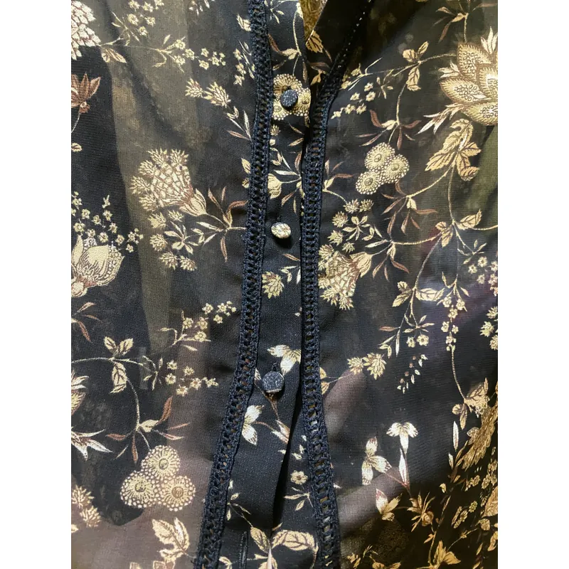 Áo sơ mi Mango Floral Flowy màu đen size S 592842