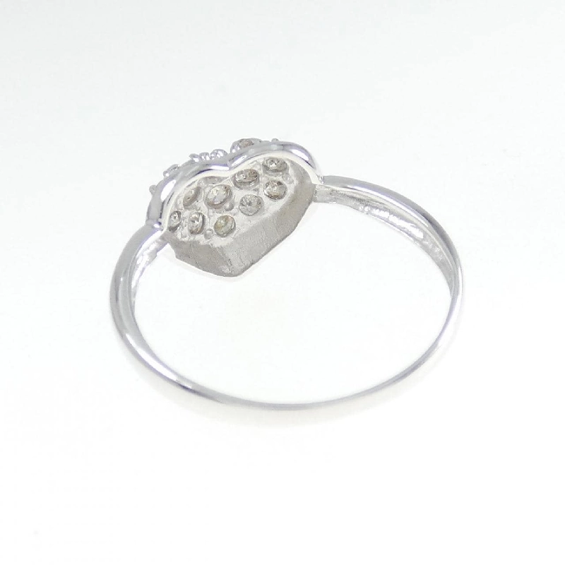 Nhẫn kim cương pavé hình trái tim K18WG 0.30CT 672938