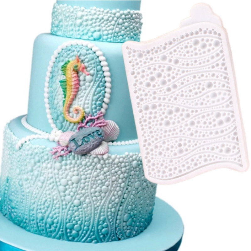 Khuôn silicon làm viền bánh, rau câu, fondant hình chuỗi ngọc - Mã số 1294 342499