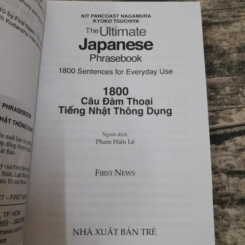The Ultimate Japnanese Phrasebook. 1800 câu đàm thoại tiếng Nhật  763269