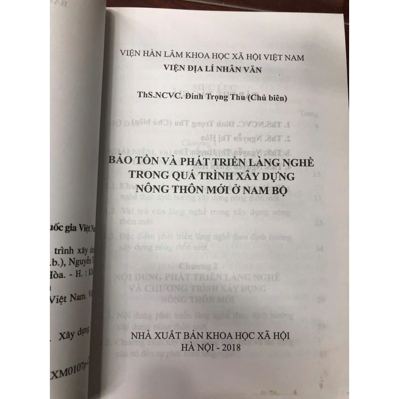 BẢO TỒN VÀ PHÁT TRIỂN LÀNG NGHỀ TRONG QUÁ TRÌNH XÂY DỰNG NÔNG THÔN MỚI Ở NAM BỘ 542019