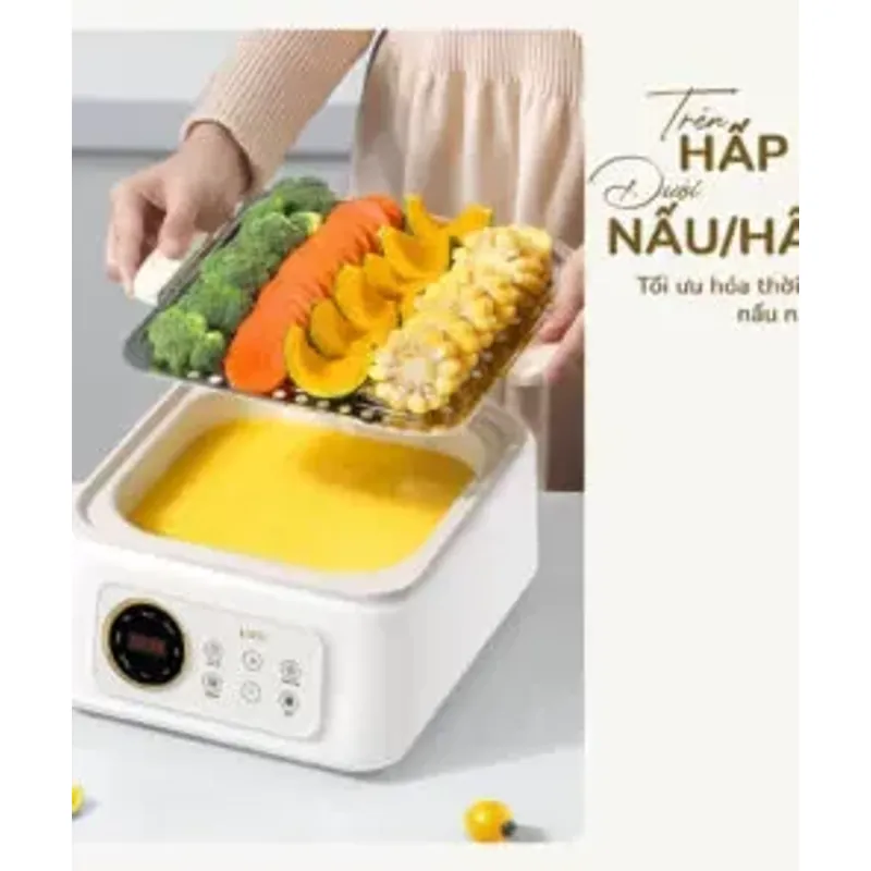 🍲 UNIE UE668 – Nồi lẩu hấp đa năng 10L, Ceramic chống dính – 8 chế độ nấu siêu tiện! 715786