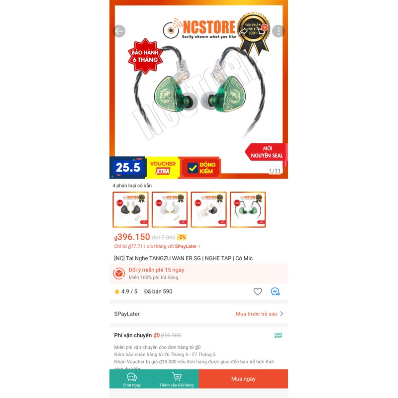 Tangzu Wan'er SG IEM mới 99% (BH 6th, tặng dongle type C Asus) 146917