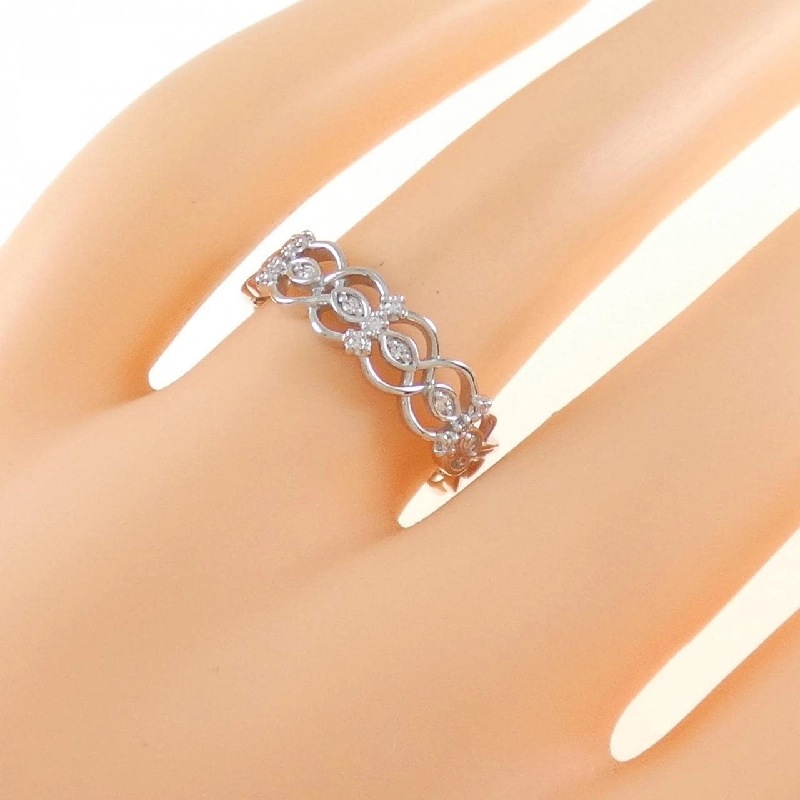 Nhẫn kim cương K18WG 0.10CT 671654