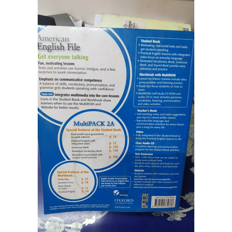 [Sách Tiếng Anh] American English file - Multipack 2A - Student Work book - Oxford 1002337