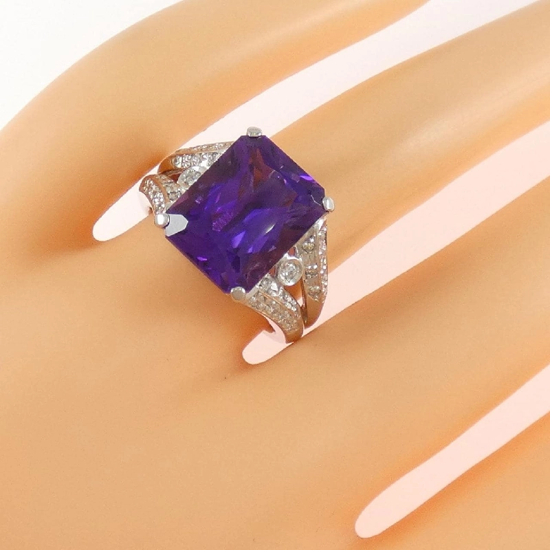 Nhẫn Amethyst PT900 6.33CT - Hàng hiệu Chính hãng 853537