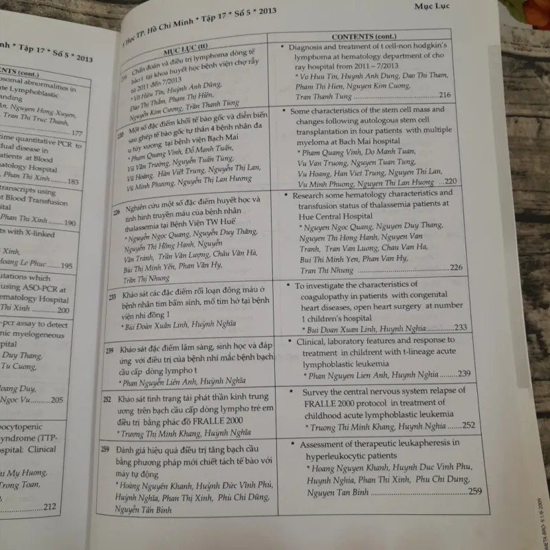 Y Học TpHCM. ĐH Y Dược- Chuyên đề Truyền máu Huyết học số 5 .2013. 778147