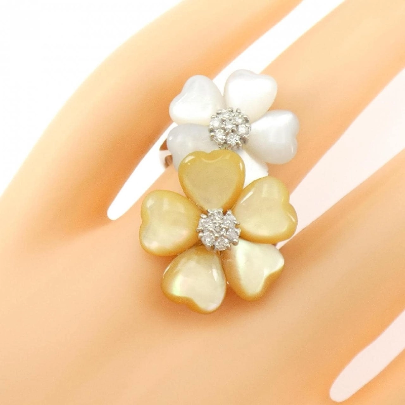 Nhẫn hoa ngọc trai mẹ K18WG - Hàng hiệu Authentic 847885