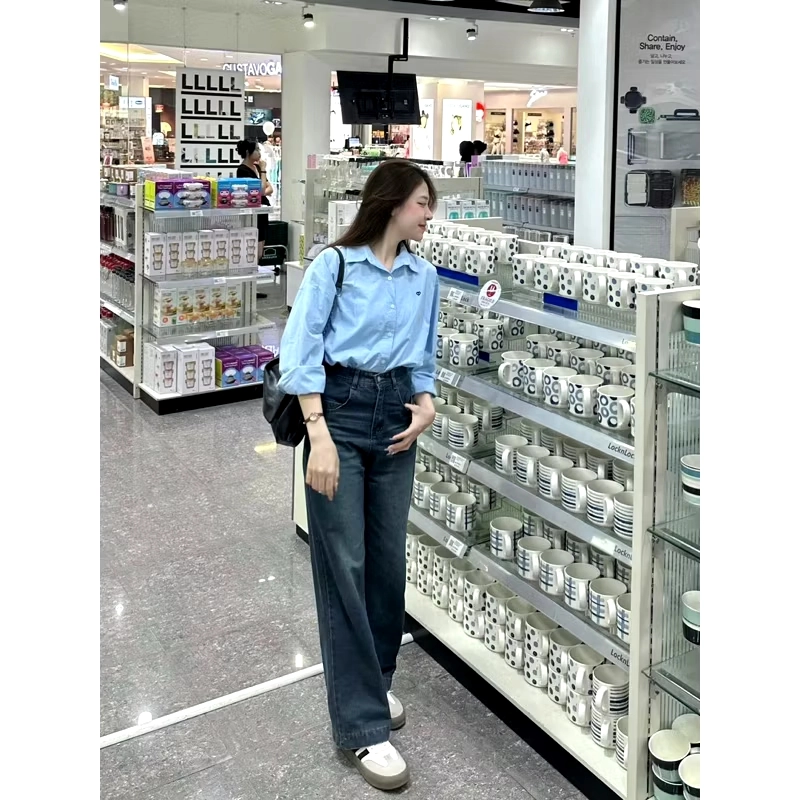 Áo sơ mi vải thô hàn quốc 485581