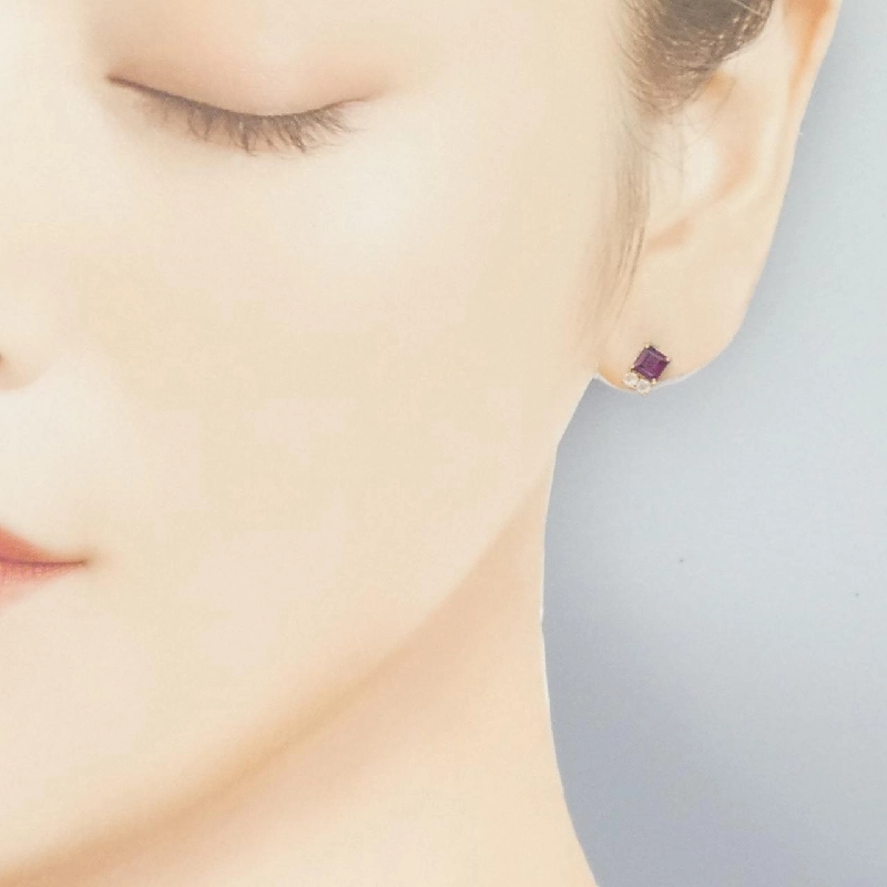 K18PG Garnet Bông tai - Hàng hiệu Chính hãng 863842