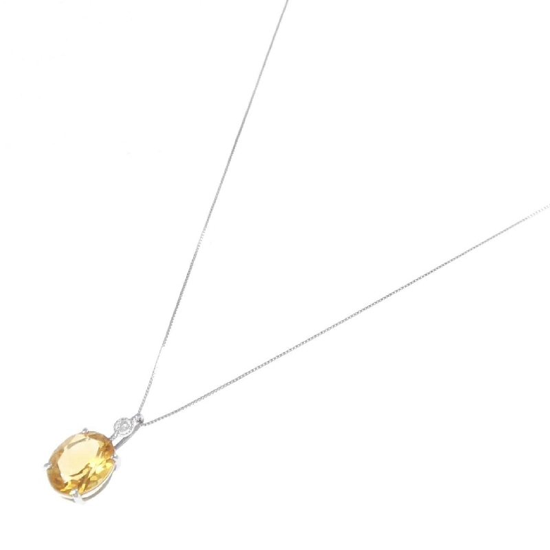K18WG Mặt dây chuyền Citrine 4.26CT - Hàng hiệu Chính hãng 860460