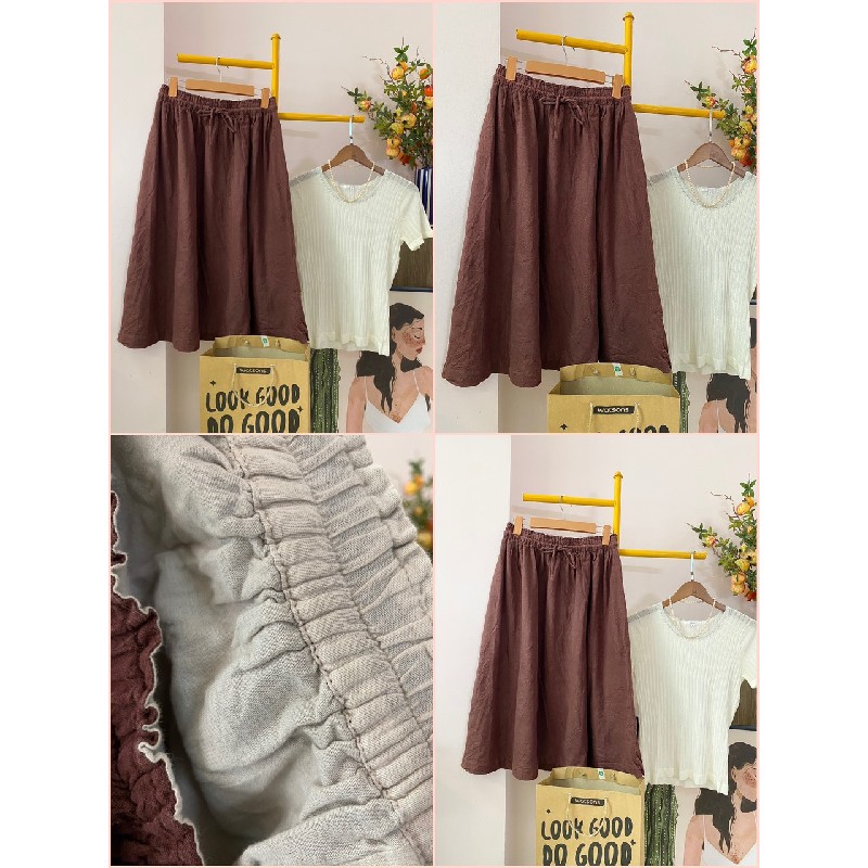 Váy linen tuyệt đẹp hai lớp 12494