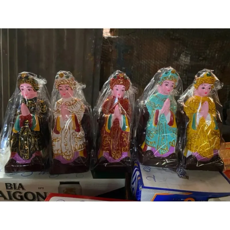 Tôn tượng Bà ngũ hành 5 màu 27cm đất nung đẹp - MÀU XANH 1004737