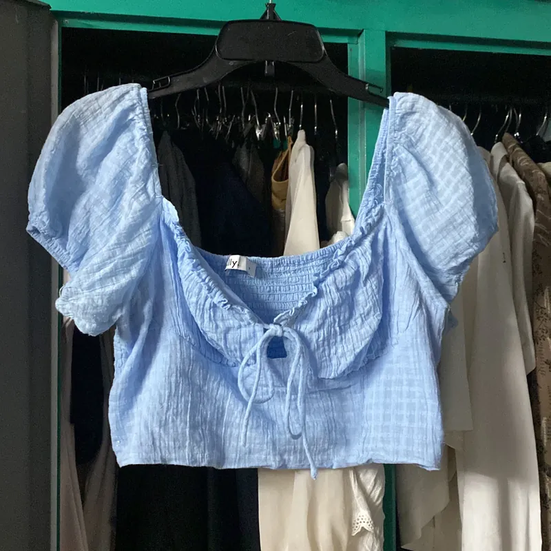 Áo croptop tay bồng cute 646814