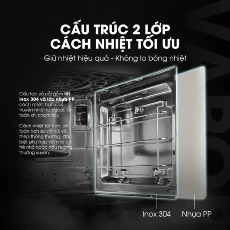 Nồi chiên hơi nước Kalite Vapor 4in1, 9 chế độ nấu tự động 588974