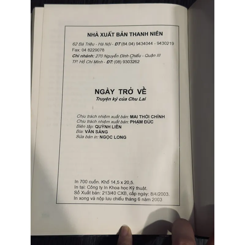 Ngày Trở Về - Chu Lai (bìa cứng, có chữ ký tác giả) 600969