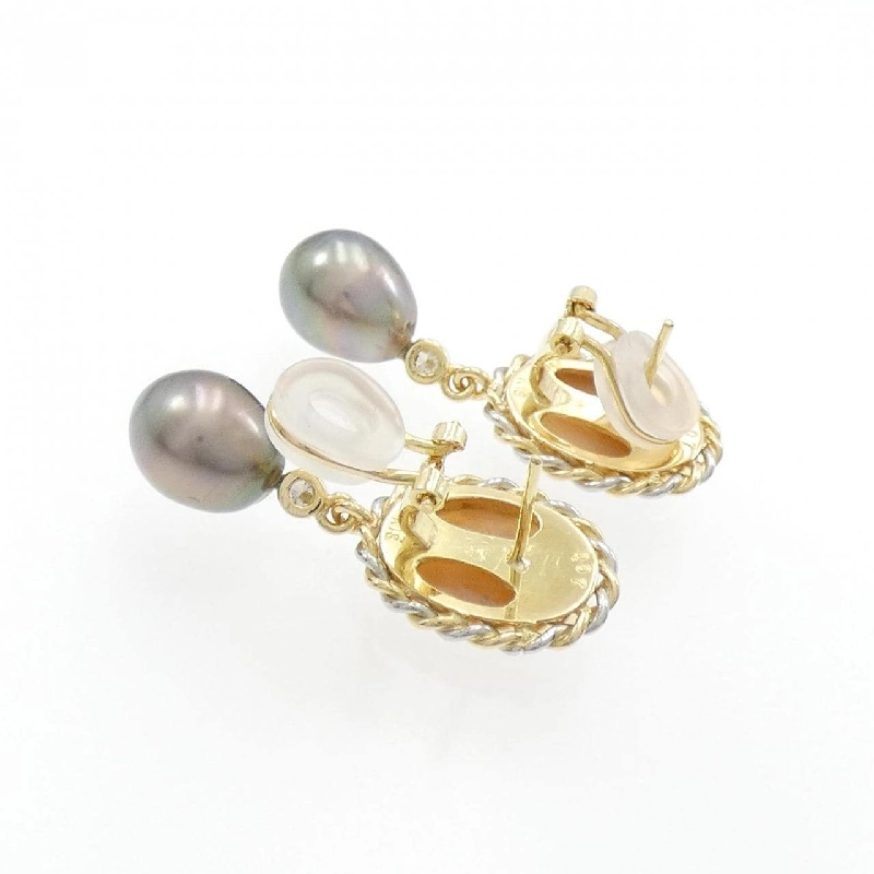 K18YG/PT900 Bông tai đá màu - Hàng hiệu Authentic 871120