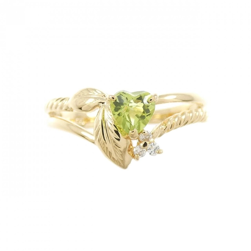 Nhẫn Peridot K18YG hình trái tim 670445