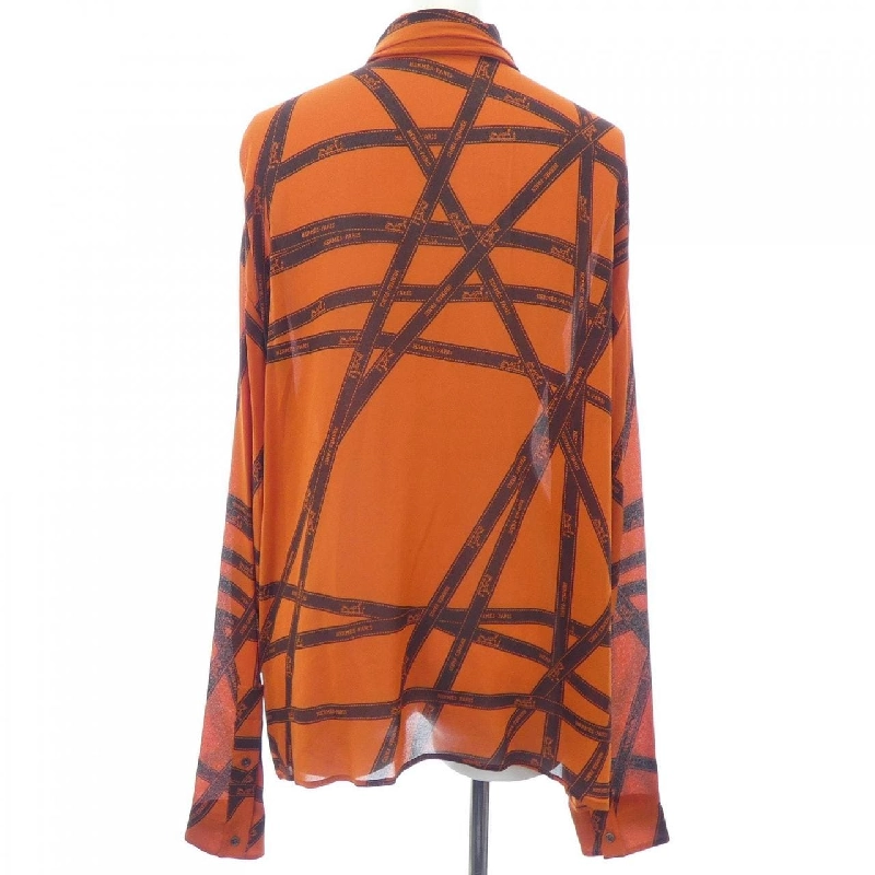 Áo sơ mi HERMES Bordeux Twill Reine - Hàng hiệu Chính hãng 775189