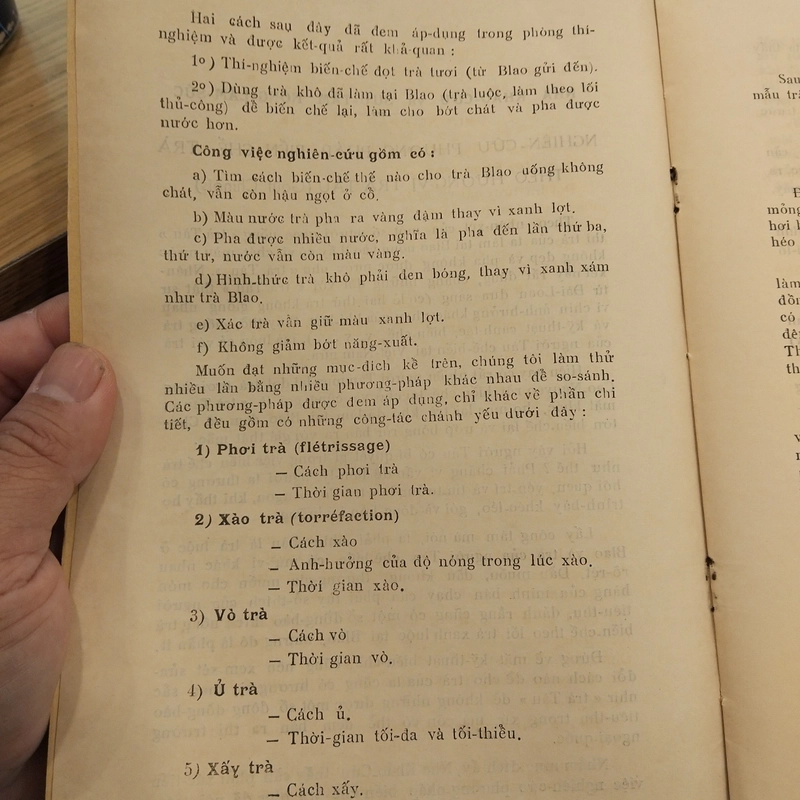 Sách xưa Nghiên cứu Biến chế Trà theo Hương vị trà Tàu Bộ Canh Nông (1959, cực quý hiếm) 552917