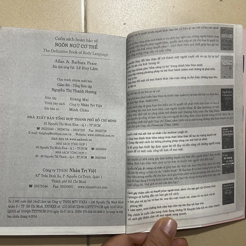 Cuốn sách hoàn hảo về ngôn ngữ cơ thể (c47) 926802