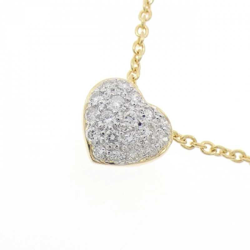 Dây chuyền kim cương hình trái tim K18YG/K18WG 0.20CT - Hàng hiệu chính hãng 858025