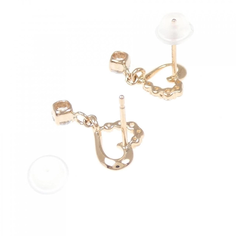 Bông tai hình trái tim 4゜C bằng đá cubic zirconia - Hàng hiệu Authentic 844008