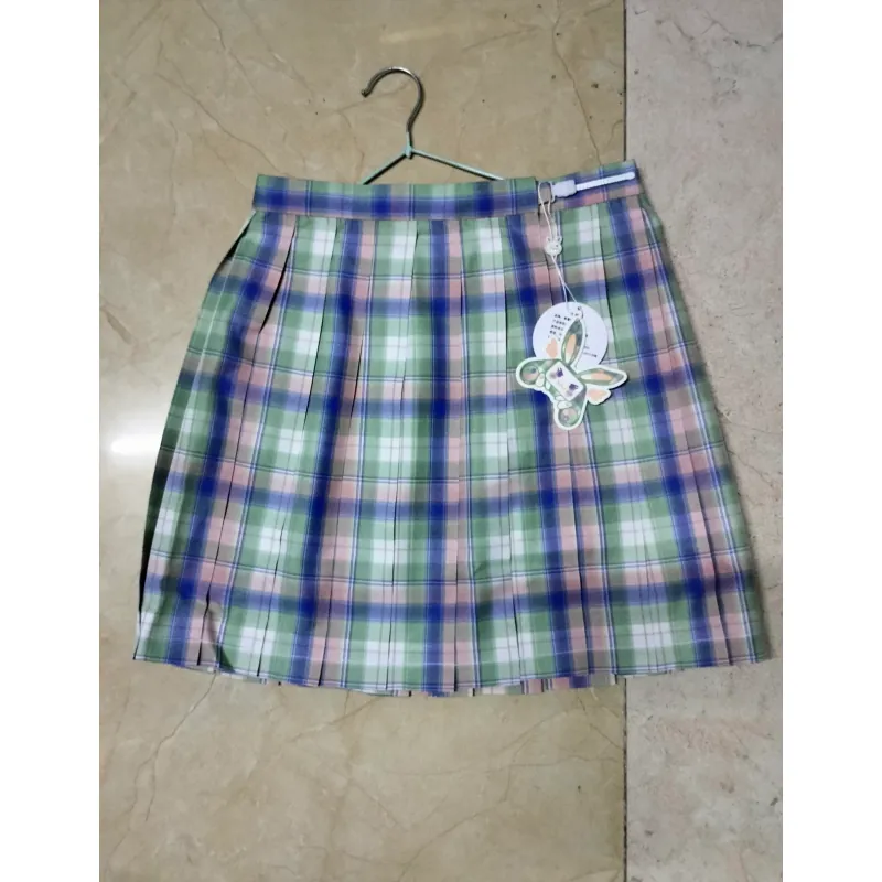 Chân váy nữ họa tiết caro size M màu pastel 694831