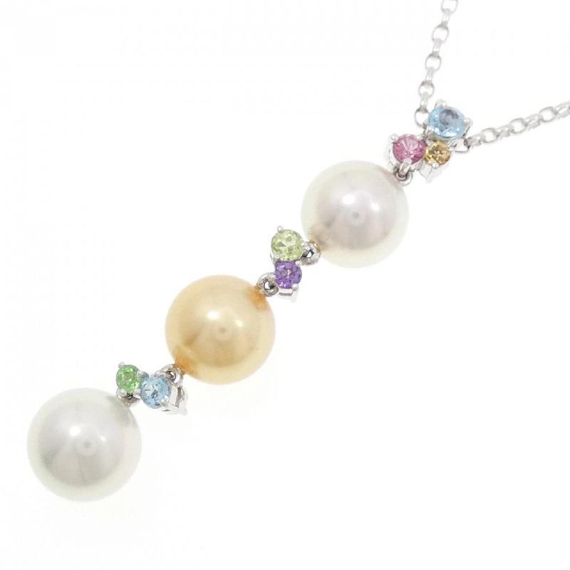 K18WG Ngọc trai Akoya Dây chuyền - Hàng hiệu Chính hãng 856673