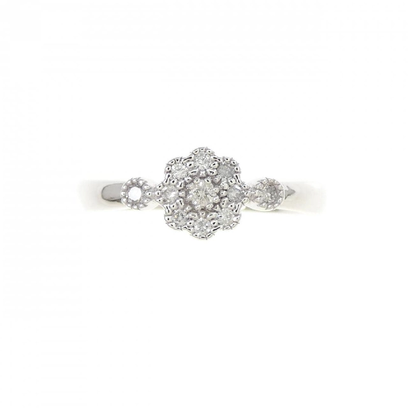 Nhẫn kim cương K10WG hoa 0.07CT 670133