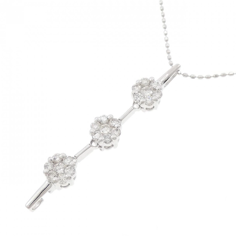 K18WG 2WAY Dây chuyền kim cương 0.50CT - Hàng hiệu Chính hãng 861426