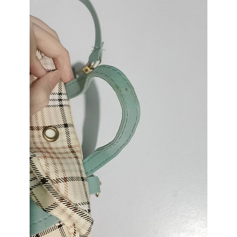 Ba Lô Kẻ Sọc Dây Da Mini Đeo Chéo 506385