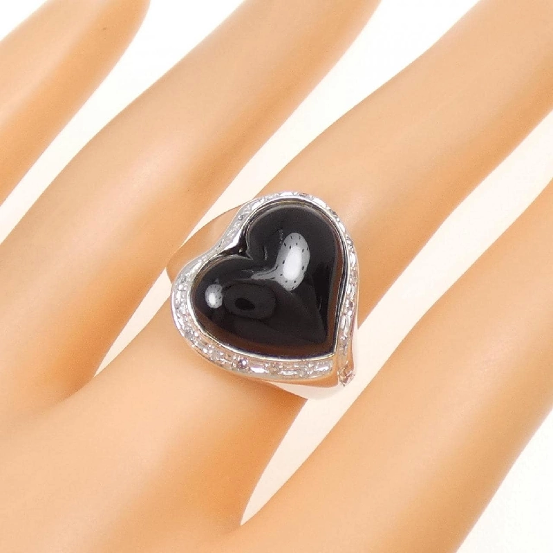 K14WG Nhẫn Onyx Hình Trái Tim - Hàng hiệu Chính hãng 850844