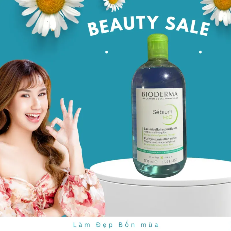 Nước Tẩy Trang BIODERMA Xanh dành dầu, nhạy cảm, thường, khô 500ML 598164