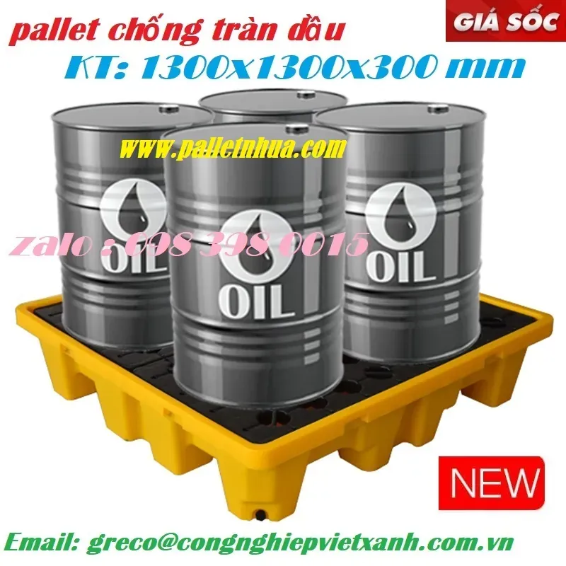 Pallet chống tràn dầu khác gì pallet nhựa thường? 995843
