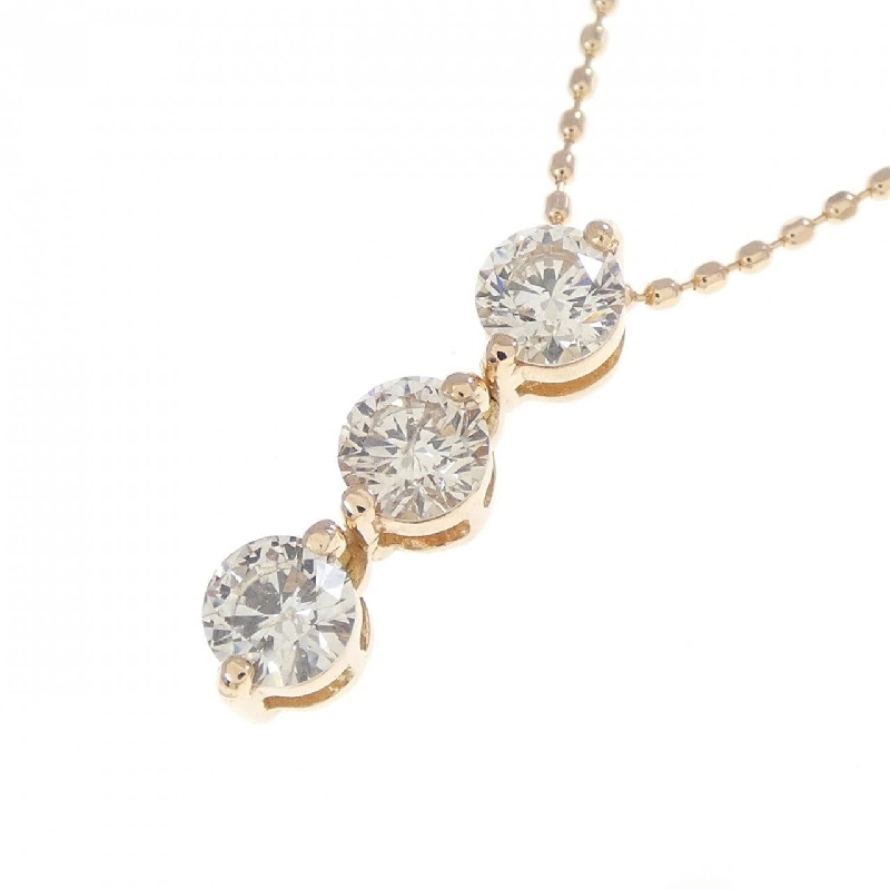 K14PG Dây chuyền kim cương ba viên 0.50CT - Hàng hiệu Chính hãng 861547