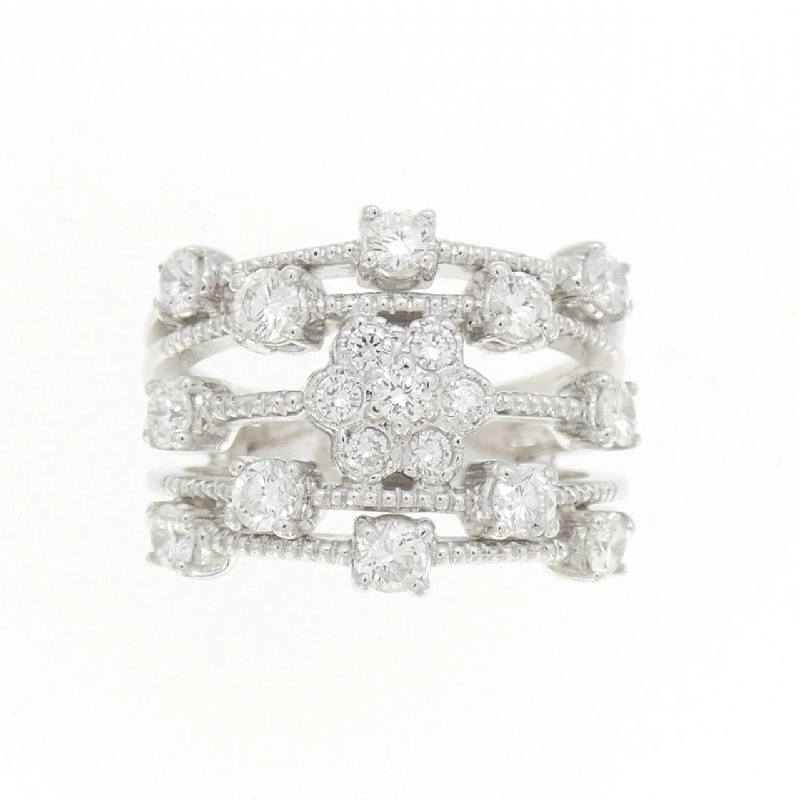 Nhẫn kim cương 750WG hoa 1.08CT 672749