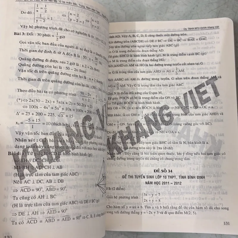 Luyện giải đề thi trước kỳ thi vào lớp 10 ba miền môn toán 1034126